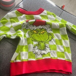 Dr. Seuss Grinch Sweater in Green, White, and Red